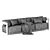 Elegant Meridiani CLAUD Sofa 3D model small image 4