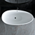 Modern Matte Black and White Bathtub - KKR-B068 3D model small image 3