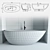 Modern Matte Black and White Bathtub - KKR-B068 3D model small image 4