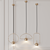 Tollo Gold Pendant Chandelier: Elegant Lighting with LED Bulb 3D model small image 1