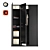 Paks Forsand Vikedal Wardrobe: Stylish Oak with Mirrored Glass 3D model small image 1