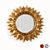 Antique Gold Sunburst Mirror 3D model small image 1