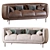 Elegant Vuelta Leather Sofa 3D model small image 1