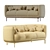 Elegant Vuelta Leather Sofa 3D model small image 4