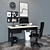 ARKELSTORP Writing Desk, Black - Stylish and Functional Workspace Solution 3D model small image 1
