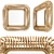 Natural Rattan Mirror Set 3D model small image 2