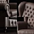 Vintage Leather Sherlock Armchair 3D model small image 2