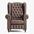 Vintage Leather Sherlock Armchair 3D model small image 11