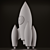 Space Blast Toy Rocket 3D model small image 3