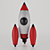 Space Blast Toy Rocket 3D model small image 4