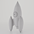 Space Blast Toy Rocket 3D model small image 6