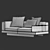 Luxury Minotti Connery Sofa 3D model small image 6