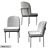 Sleek Jack Metal Dining Chair 3D model small image 3