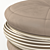 Velvet Twist Lounge Pouf 3D model small image 3