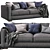 Vittoria Luisa 3-Seater Sofa: Timeless Elegance for Your Living Space 3D model small image 1