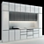 Sleek 45-Piece Modern Kitchen Set 3D model small image 3