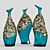 Luxury Glass Brass Vase 3D model small image 1