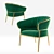 Shu Ying Green Chair: High Quality, Stylish Design 3D model small image 2