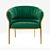 Shu Ying Green Chair: High Quality, Stylish Design 3D model small image 3