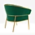 Shu Ying Green Chair: High Quality, Stylish Design 3D model small image 4