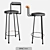 Modern Bar Chair Set - Versatile Design 3D model small image 2