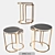 Sleek Round Nesting Side Tables 3D model small image 1