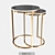 Sleek Round Nesting Side Tables 3D model small image 2