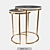 Sleek Round Nesting Side Tables 3D model small image 3