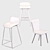 Elegant Baya Blue Counter Stool 3D model small image 5