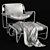 Contemporary Bug Lounge Chair & Ottoman 3D model small image 5