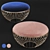 Metallic Interior Ottoman 3D model small image 1