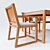 Sleek and Stylish Garden Dining Set 3D model small image 3