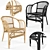 Pari Rattan Chair: Organic Elegance for Your Space 3D model small image 1