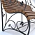 Park Canopy Bench: Elegant Outdoor Seating 3D model small image 3