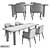 Elegant Porada Quadrifoglio Table 3D model small image 3