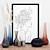 Elegant Murano Glass Vase: Reflex Décor Set 3D model small image 1