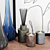 Elegant Murano Glass Vase: Reflex Décor Set 3D model small image 3