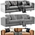 Modern Mama Leather Sofa 3D model small image 6