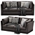 Elegant Meridiani Queen Leather - Luxury Sofa 3D model small image 2