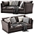 Elegant Meridiani Queen Leather - Luxury Sofa 3D model small image 3