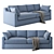 Stylish Albany Sofa: Comfort Meets Elegance 3D model small image 1