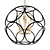 Elegant Metallic Sphere Chandelier 3D model small image 1