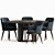 Elegant Misool Dining Set 3D model small image 2