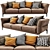 Flexform Adda: Versatile 3D Sofa 3D model small image 1