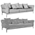 Flexform Adda: Versatile 3D Sofa 3D model small image 4