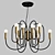 Elegant 12-Light Pendant Chandelier 3D model small image 1