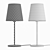Contemporary Grey Nickel Table Lamp 3D model small image 2