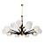 Elegant Thalia White Glass Chandelier 3D model small image 1