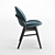 Elegant Porada Lip Dining Chair 3D model small image 3