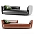 Luxury Leather Sofa by Francesco Rota 3D model small image 1